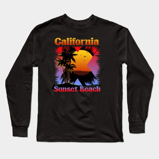 California beach Long Sleeve T-Shirt by Choulous79